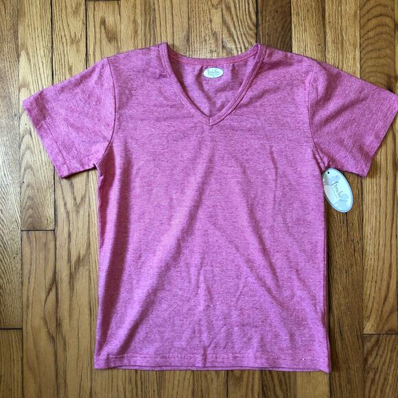 Frenchie Mini Couture NWT Girls Thin Striped V-Neck Red Knit Top - Size 8 - Picture 1 of 7